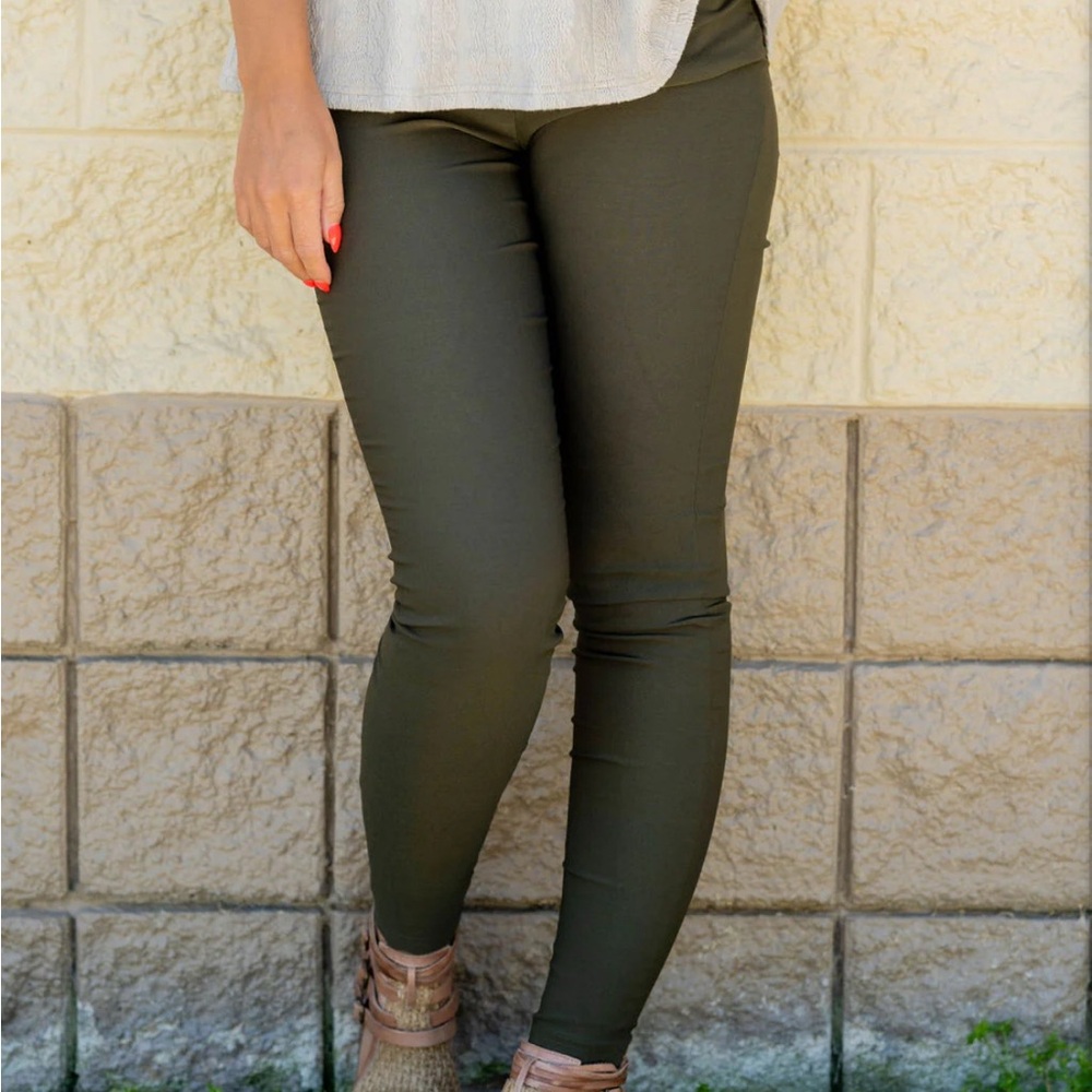 Olive Green Women's Pants